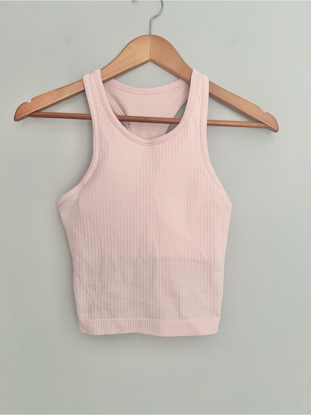 Lululemon Ebb to Street Cropped Racerback Tank Top Strawberry Milkshake Size 4